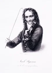 Portrait de Niccolo Paganini, violoniste italien